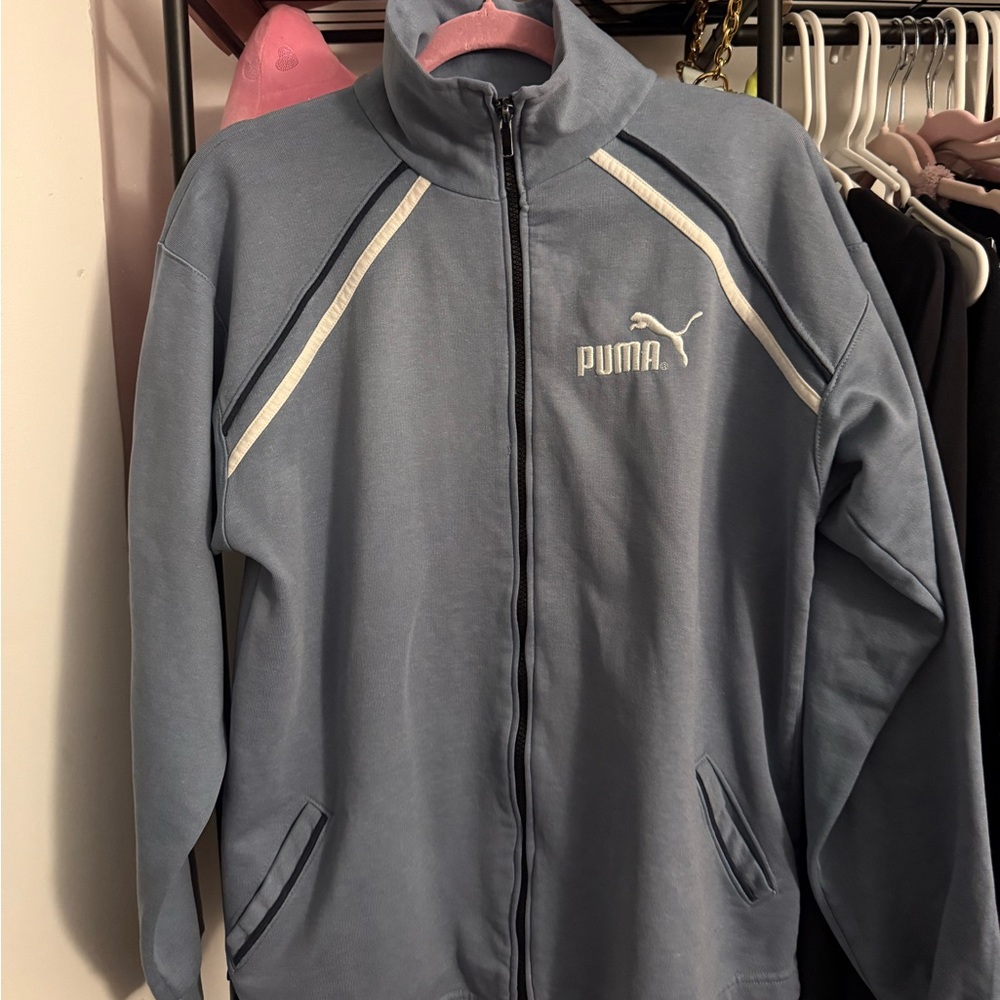 Puma Men's Gray Windbreaker Jacket